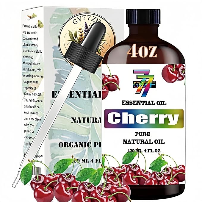 Cherry Essential Oil (4 oz) β 100% Pure Fragrance Oil for Diffusers, Humidifiers, Relaxation, Bath, Candles, Soap Making, DIY, Home Cleaning, Gifts β Sweet Floral Scent