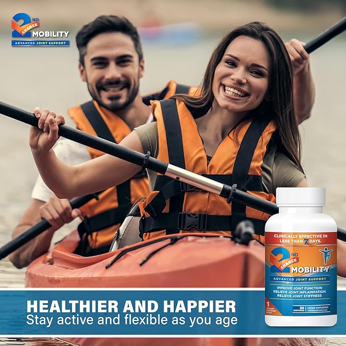 Advanced Joint Support Supplement - Turmeric, Resveratrol, Boswellia Serrata Extract, UC-II Collagen - Vitamins and Nutrients for Back, Limbs, Hip, & Knee - 30 Count