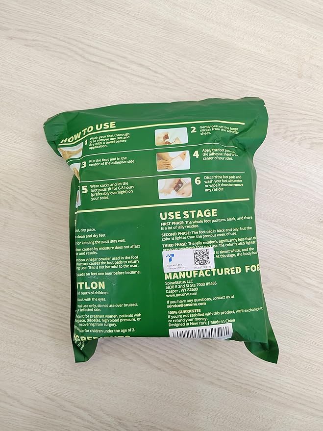 Natural Herbal Foot Pads - 100 Pack Ginger Oil & Bamboo Charcoal Premium Foot Care Patches - Relieves Stress and Fatigue - Improves Sleep and Supports Body Cleansing