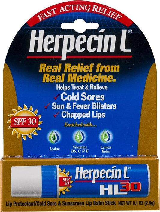 Herpecin L Lip Protectant SPF 30 0.10 oz (Pack of 6)