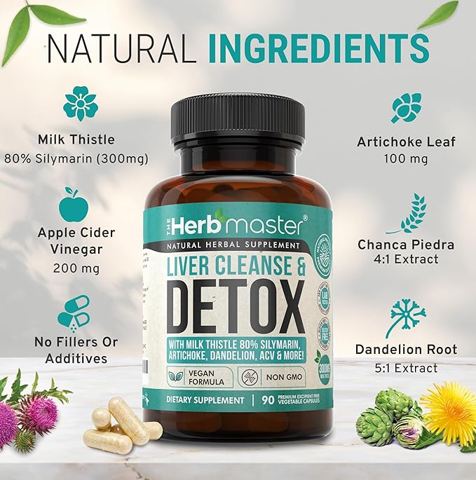 Nora Ross Herbmaster Liver Detox & Cleanse 90 Count