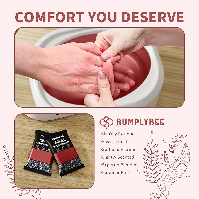 Paraffin Wax Machine for Hand and Feet - 3500ml Hot Wax Hand Wax Machine with 18 Pcs Paraffin Bath Wax, Foot Wax Paraffin Foot Care Kit, Hand Wax Machine, Smooth and Moisturize Hands
