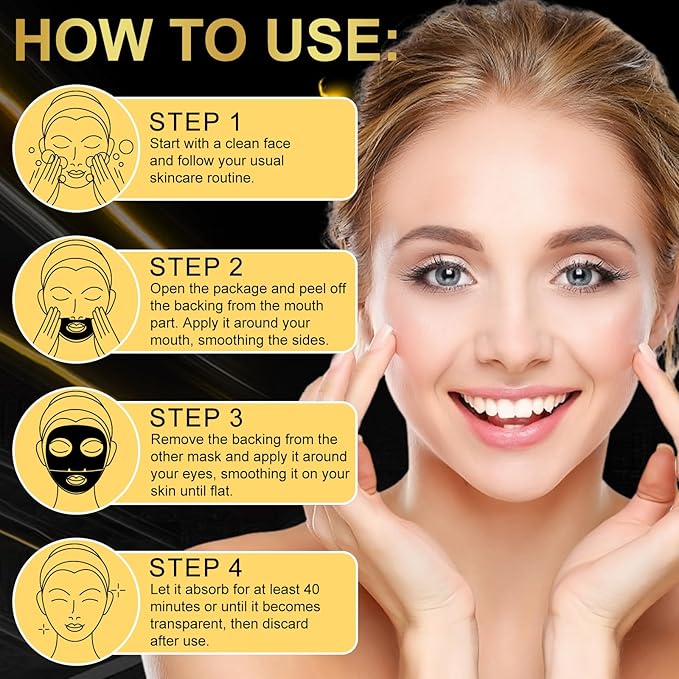 Advanced Snail Mucin Glass Glow Hydrogel Face Masks - 4pcs,Collagen Face Mask - Anti Aging and Moisturizing Face Masks Skincare,for Acne Marks, Anti-Aging, Firming Skin