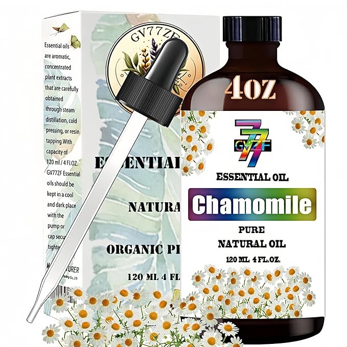 Chamomile Essential Oil (4 oz) β 100% Pure Fragrance Oil for Diffusers, Humidifiers, Relaxation, Bath, Candles, Soap Making, DIY, Home Cleaning, Gifts β Sweet Floral Scent