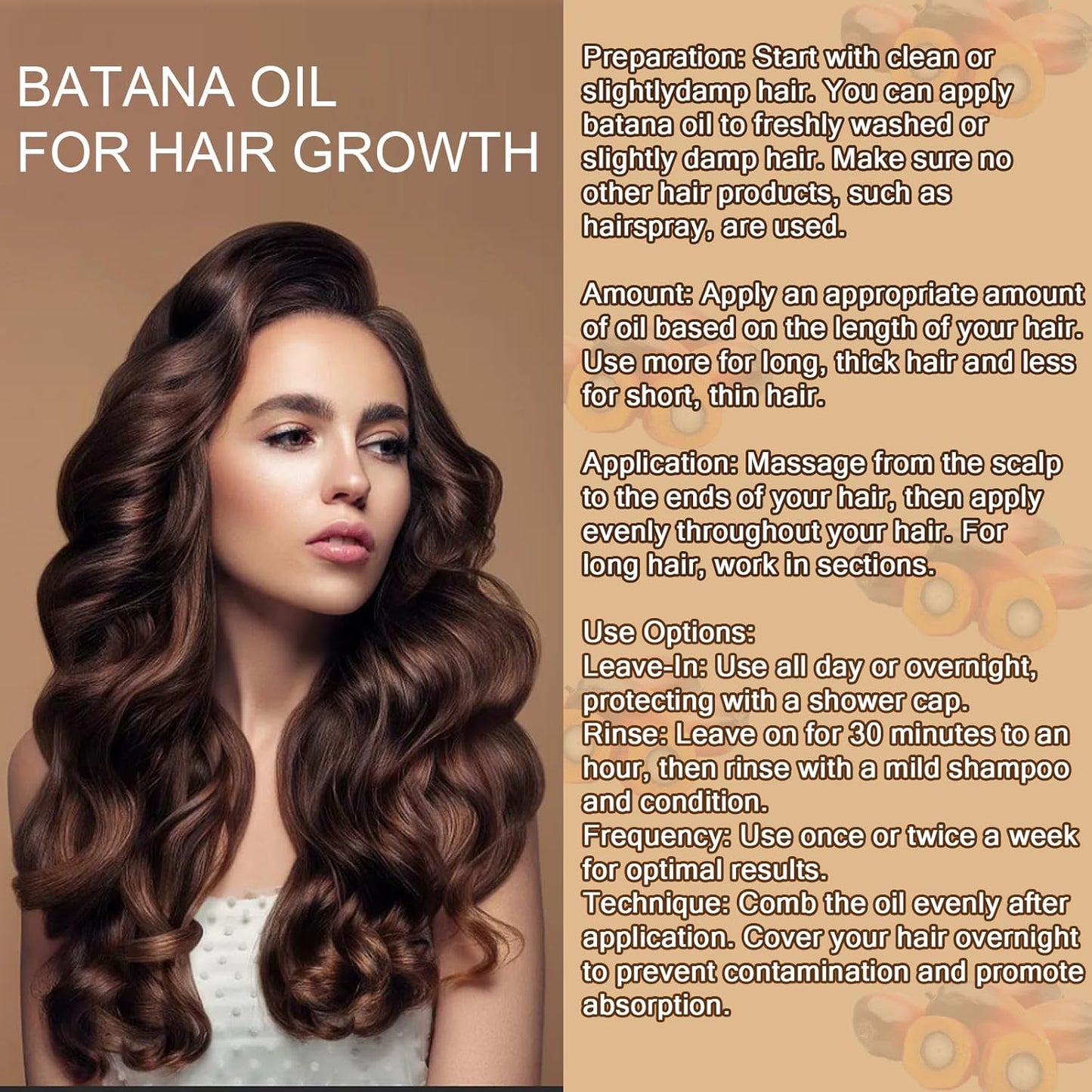 Botanic Batana Oil for Hair Growth, Batana Natural Hair Growth Oil, Hair Mask for Strengthens, Moisturizes, Reduces Hair Fall, for Men & Women (1pc)