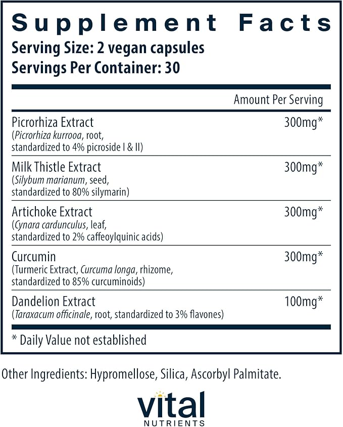 Vital Nutrients Liver Support II 60 Capsules