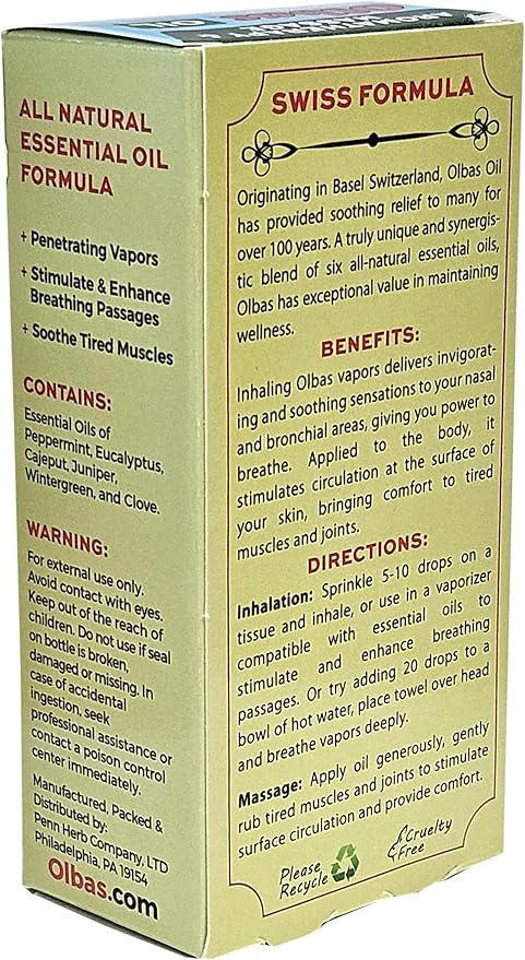 OLBAS Massage and Aromatherapy Oil, 1.01 FZ
