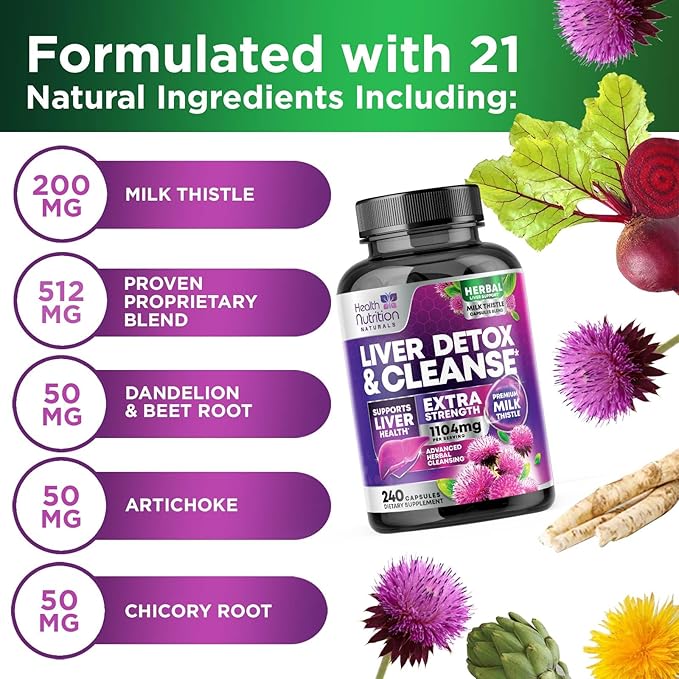 Gentle Liver Cleanse Detox & Repair Formula 240 Capsules