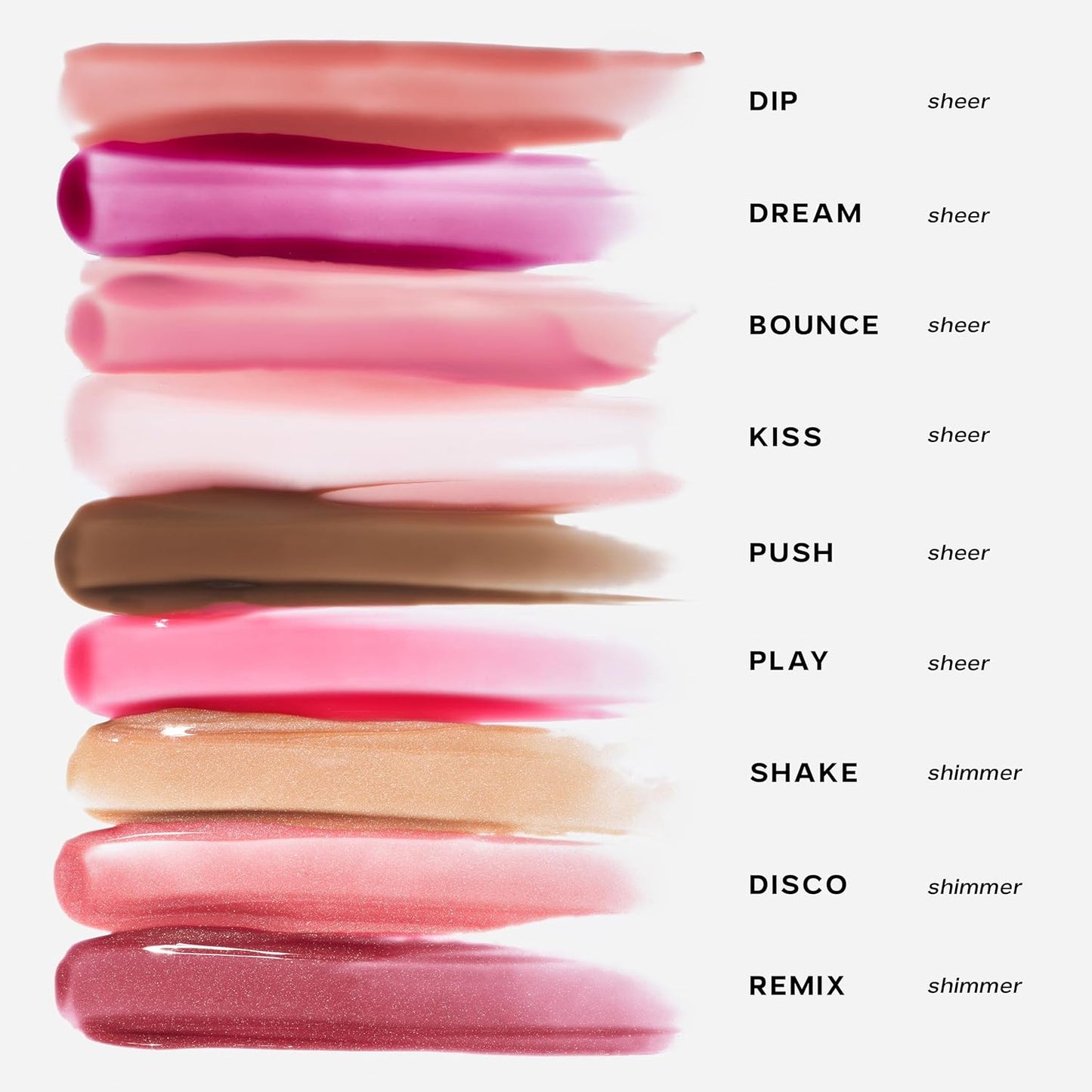 Saie Glossybounce - Hydrating Lip Gloss and Tinted Lip Oil Hybrid with Hyaluronic Acid & Jojoba Oil for Non-Sticky, Ultra-Shiny, Plump & Soft Lips - Everyday Makeup Essential - Remix (.17 oz)