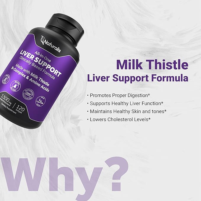 Naturalis Silymarin Milk Thistle 1300mg Enhanced 13-in-1 Liver 120 Liver