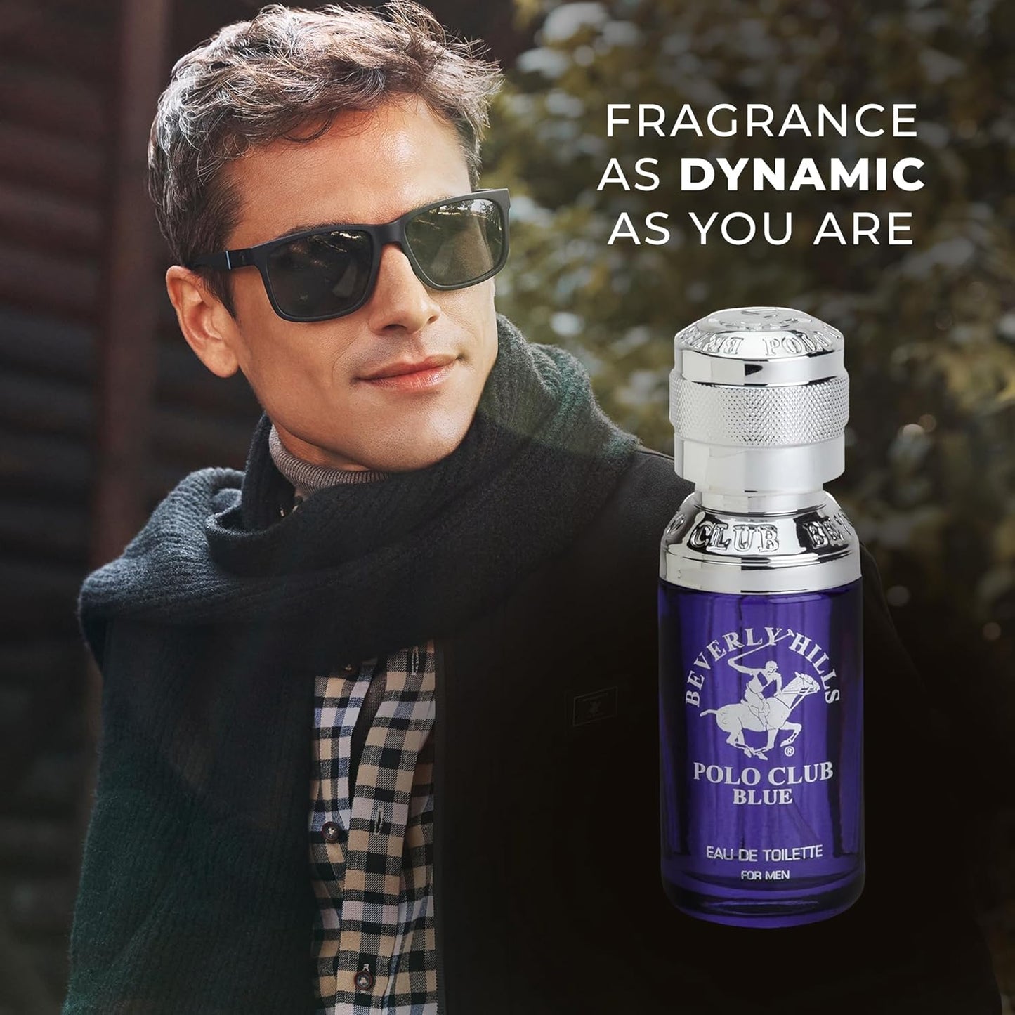 Beverly Hills Polo Club BHPC Blue Men's Eau De Toilette Bonus Pack | 1.7oz EDT Spray + Portable Travel Pocket Spray | Signature Long-Lasting Freshness for Everyday Sophistication