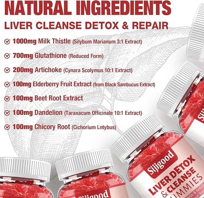 2 Pack Sugar-Free Liver Cleanse Detox 1000mg Silymarin 120 Vegan
