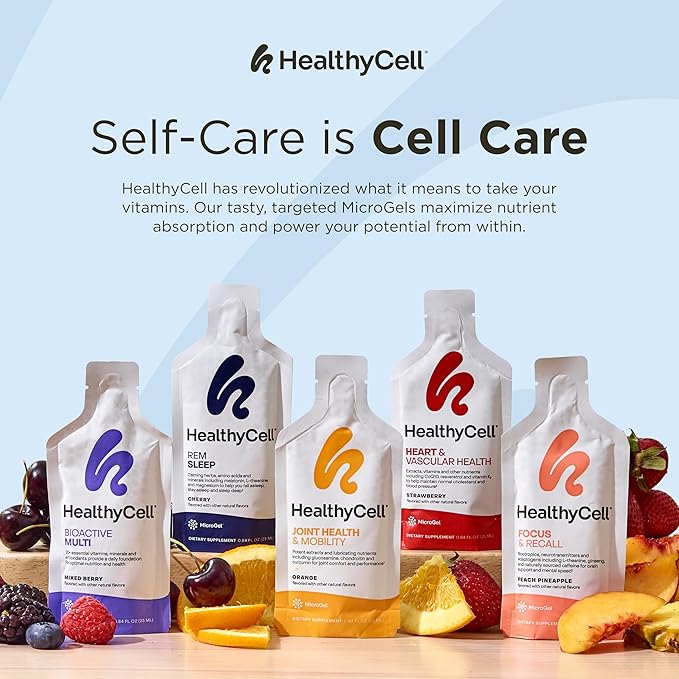 HealthyCell Telomere Length - Anti Aging Supplement with Cats Claw for DNA Repair, Cell Health, Stem Cell Support - Clinically Proven Ingredient AC11 - Maximum Absorption - 30 Gel Packs