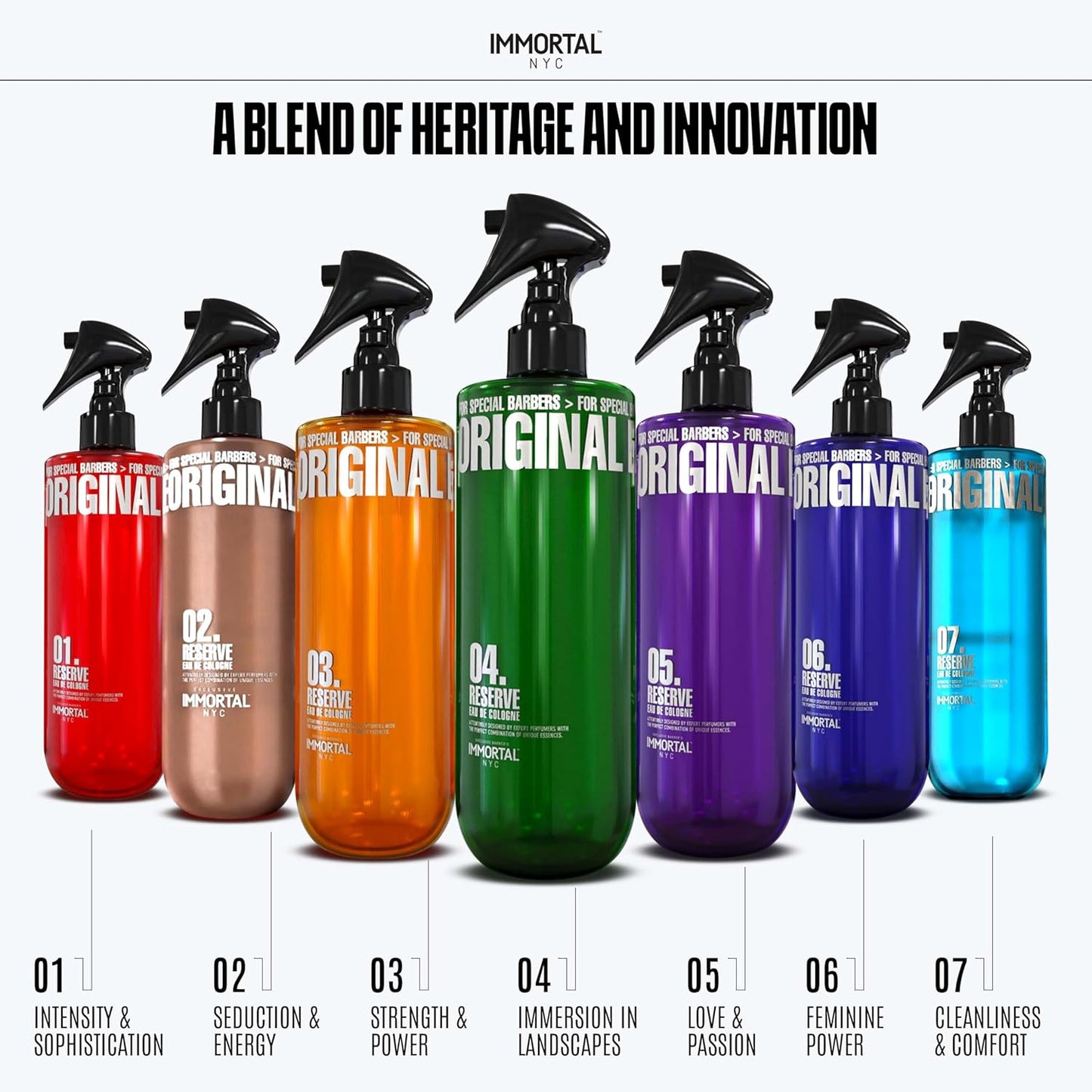 Immortal NYC Reserve 02, After Shave Spray Premier Men's Cologne, 17 oz - Exclusive Barbers - Softens Skin - Refreshes/disinfects and Relieves Face and Skin - Moisturizing Formula After Shaving