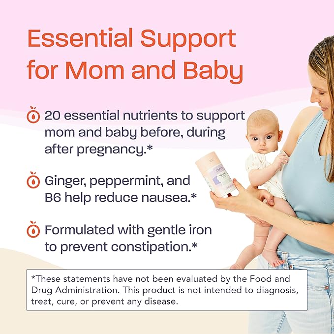 Bloom Comprehensive Prenatal Supplements to Support Healthy Mama & Baby | 1 Month Supply | Multivitamin with Iron, and Methylated Folate | Non GMO, Gluten Free, Vegetarian, No Preservatives