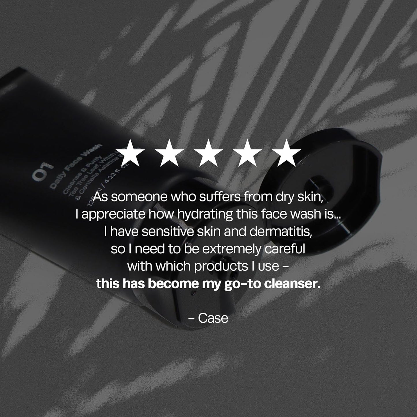 HommeFace Men’s Daily Face Wash - Gentle Facial Cleanser for Deep Cleansing & Purifying - Korean Skincare Technology with Collagen, Witch Hazel & Cica Extracts, 4.22 fl oz