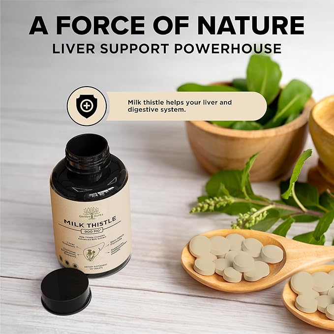 Premium Milk Thistle 900MG Liver & 120 Tablets