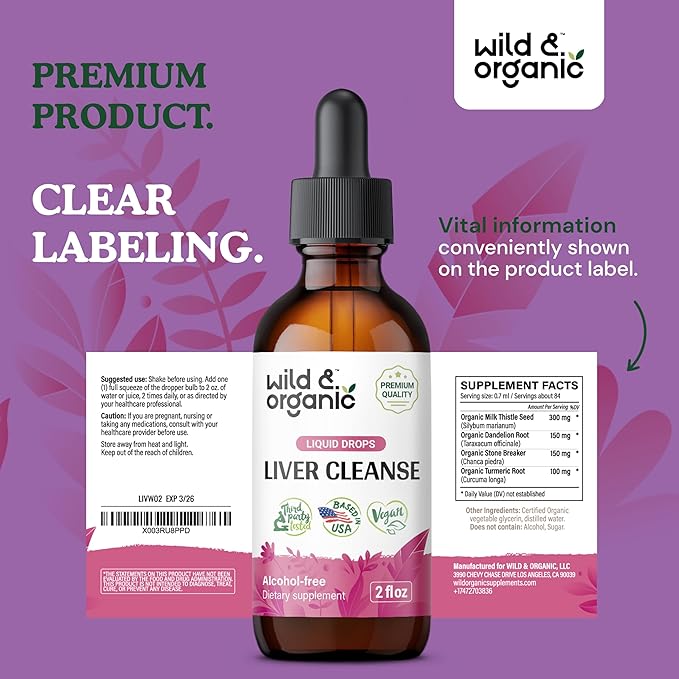 Wild & Organic Liver Cleanse Tincture 2 fl