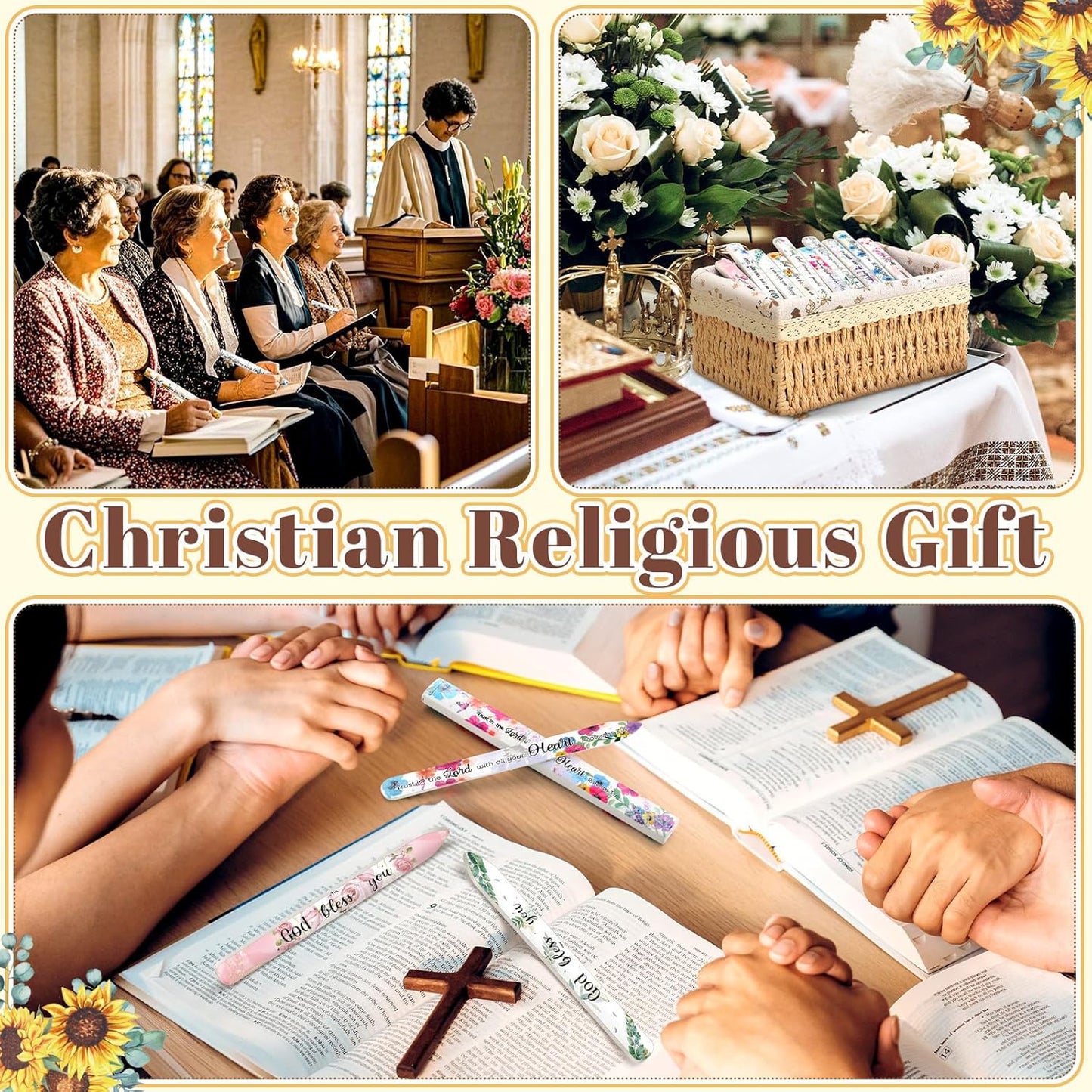 10 Pack Christian Crystal Glass Nail File for Natural Nails Christian Gifts for Women Bulk Church Bible Verse Scripture Glass File with Case Double Sided Floral Scripture Emery Boards Religious Gift