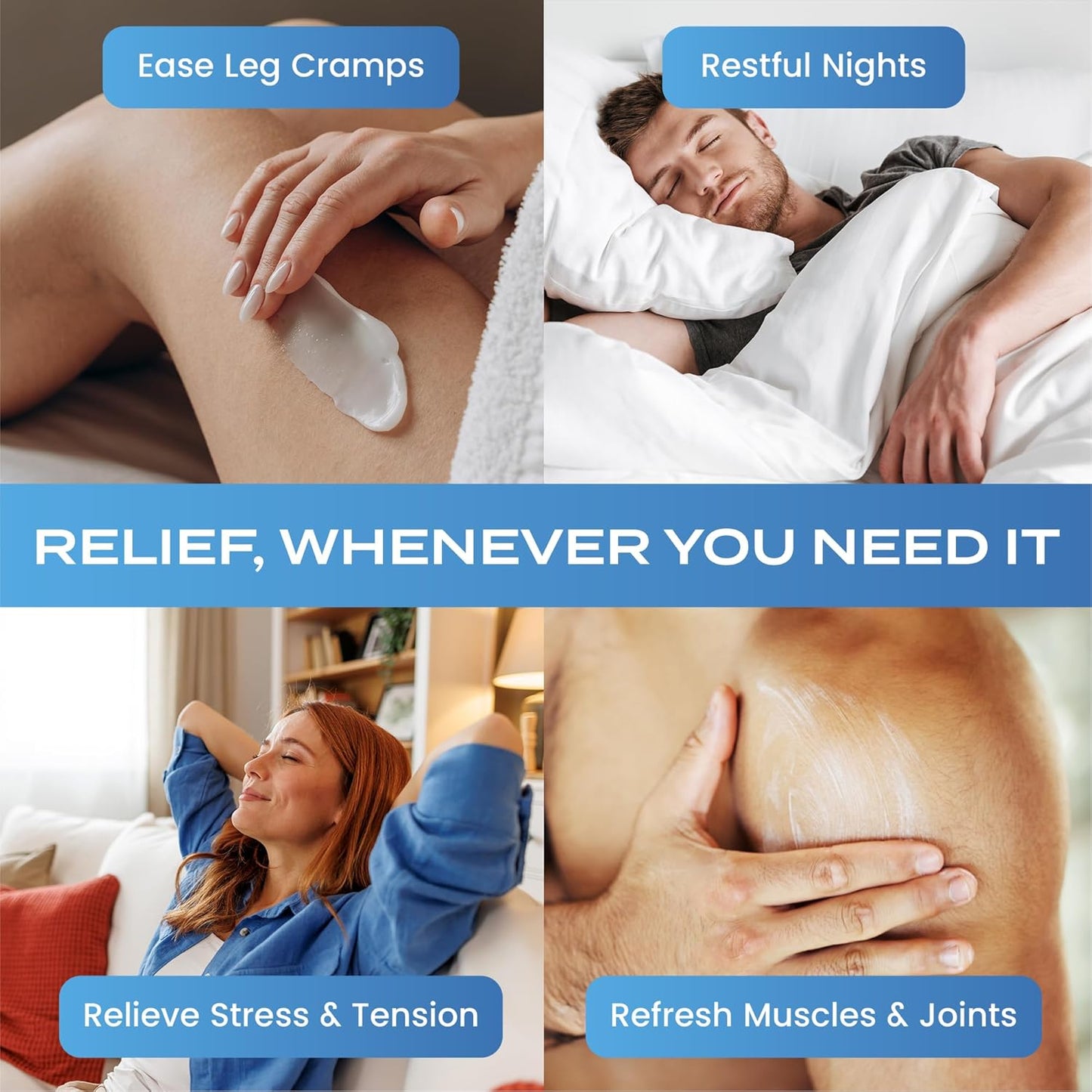 Body Restore Magnesium Lotion with Arnica & MSM - Christmas Stocking Stuffers, White Elephant, Sleep Support, Muscle & Joint Relief, Birthday Gifts for Women, Men, Travel Essentials - Peppermint