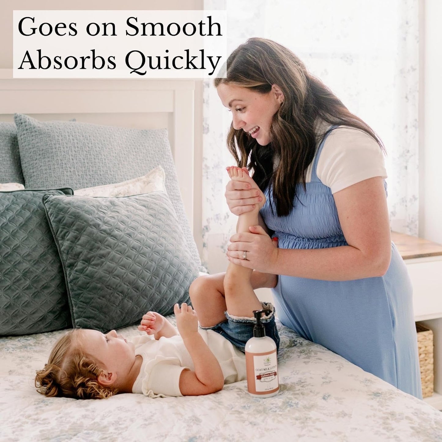 Southern Natural Goat Milk Lotion – Nourishing Face, Body & Hand Moisturizer for Dry & Sensitive Skin - Hydrating Cream, Gentle Skincare for Soft & Smooth Feel - Cashmere Amber Scent - 12oz