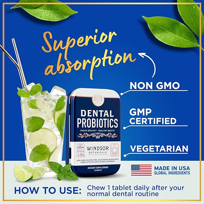 WINDSOR BOTANICALS Vegan Collagen Supplements and Dental Probiotics for Teeth and Gums Bundle