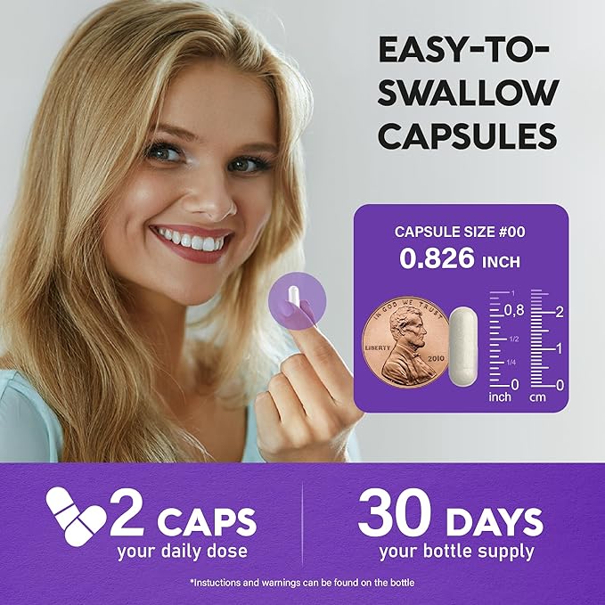 Biotin | Collagen | Keratin | 25000 mcg B1 | B2 | B3 | B6 | B7 - 120 Capsules