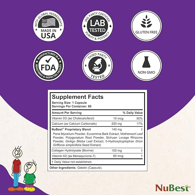 NuBest Tall 10+ - Advanced Bone Strength Formula - Supports Immunity, Healthy Development & Optimal Wellness - for Children (10+) & Teens Who Drink Milk Daily - 2 Pack | 2 Months Supply