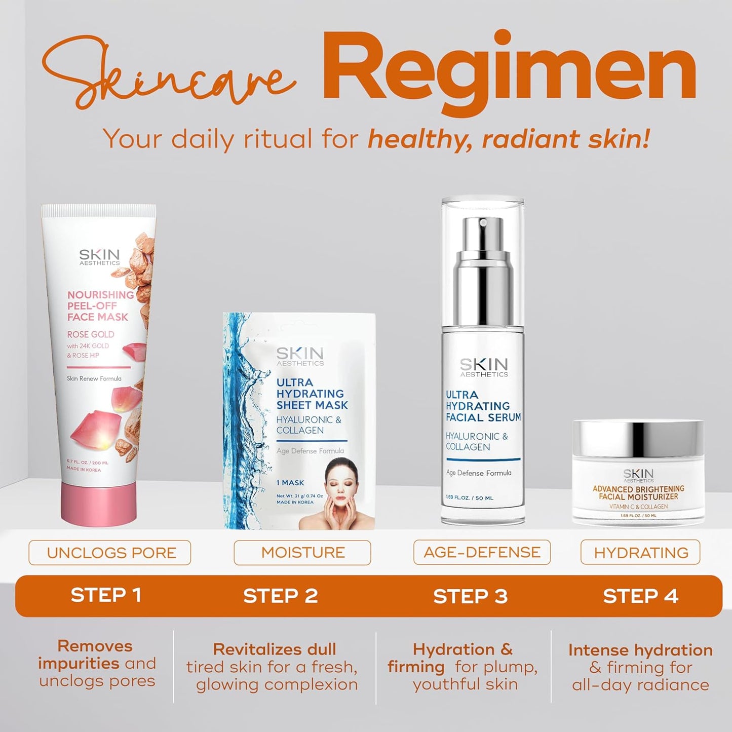 Vitamin C & Collagen Face Moisturizer - Anti-Aging, Hydrating, Fine Lines & Wrinkles, Brightening - Dermatologist Tested Korean Skincare - Clean Beauty, Cruelty-Free - 1.69 oz