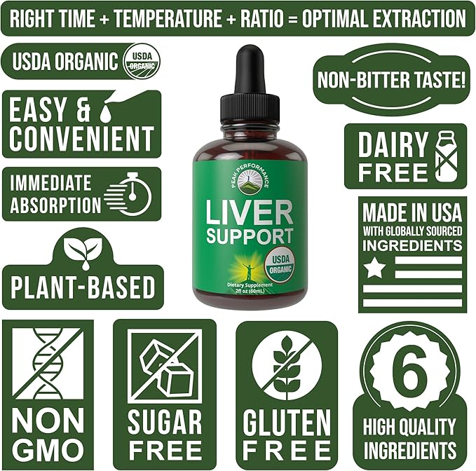 USDA Organic Liver Cleanse Detox & 6-in-1 Liquid