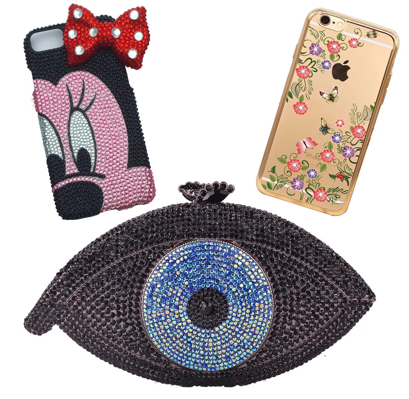 3000 Pieces SS12 3mm Flatback Rhinestones Clear Glass Round Gems Crystals for Nail Art DIY Crafts Clothes Shoes Bags (White)