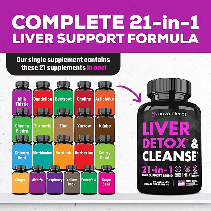 Liver Cleanse Detox & Repair Support 60 Capsules