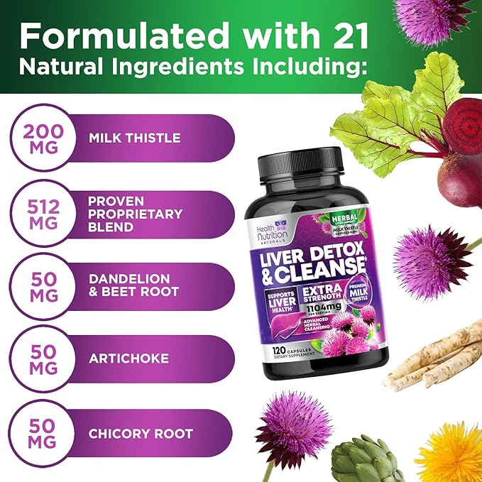 Gentle Liver Cleanse Detox & Repair Formula 120 Capsules