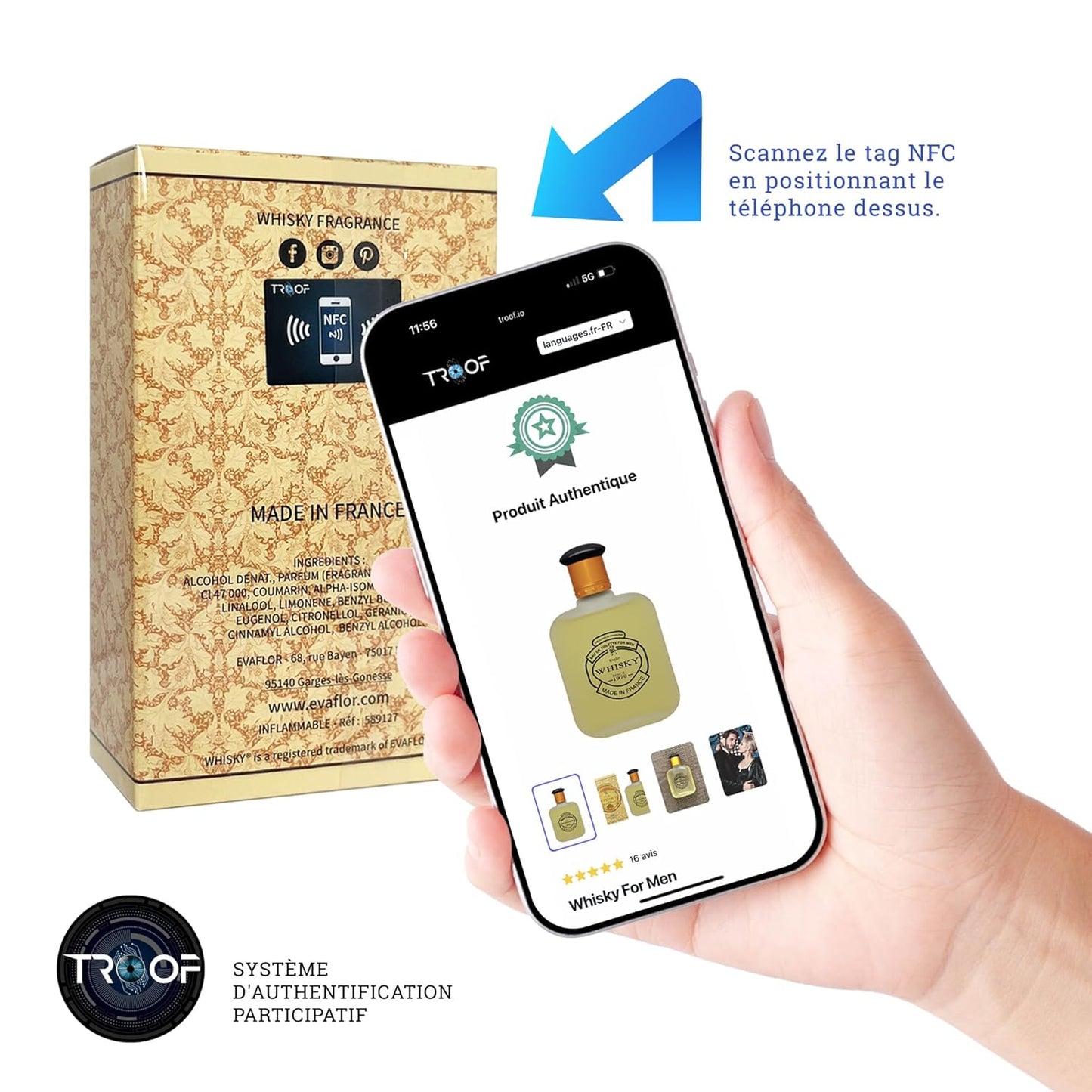 WHISKY FOR MEN Eau de Toilette – Elegant and Magnetic Scent with Pineapple, Lavender and Sandalwood – For the Sophisticated Yet Effortless Man – Made in France – 3.4 Fl Oz