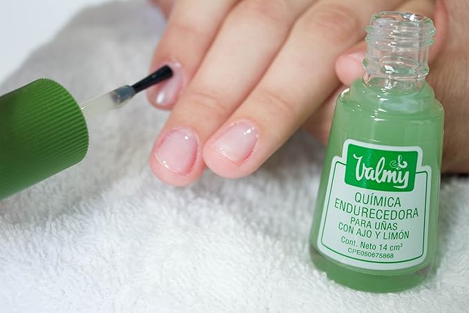 2in1 Garlic Nail Hardener & Lemon Nail Whitener Base Coat Nail Polish - Nail Strengthener for Thin Nails and Growth, Yellow Nails Treatment - Endurecedor de Uรฑas, 0.47 Fl oz