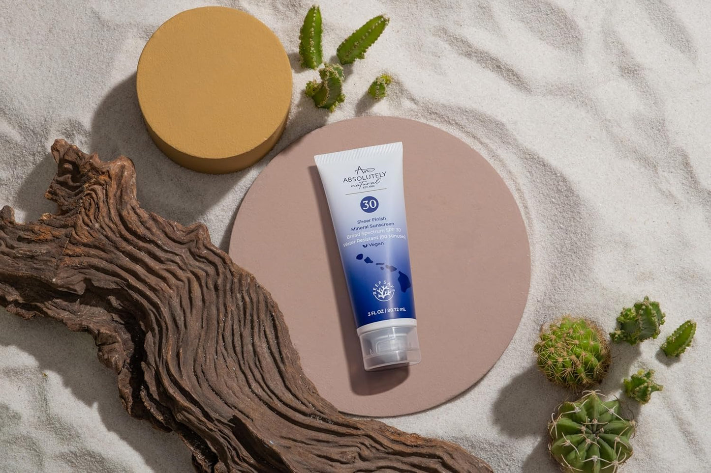 Absolutely Natural - SPF 30 Mineral Sunscreen - Broad Spectrum Water Resistant Moisturizer Lotion For Body & Face - With Non-Nano Zinc Oxide, Vitamin E, & Antioxidants - Made in USA, 3 Oz