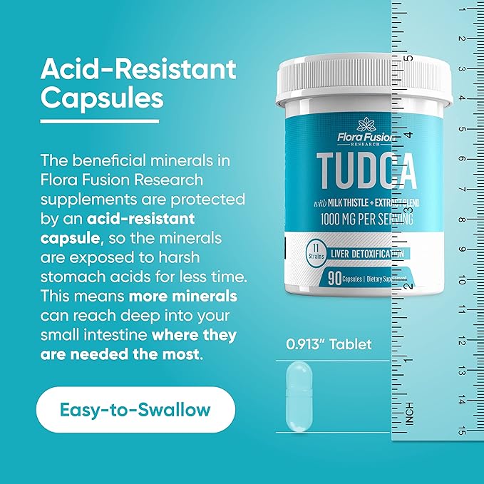 Dr. Miller's Tudca Bile Salt Liver 1000mg-Enhanced w/8 w/8 Herbal Daily,45 Days)