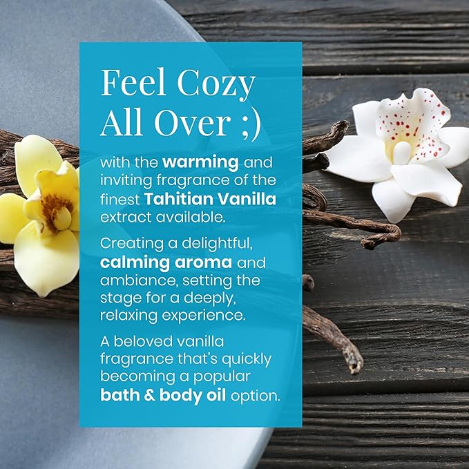 Skinsations - Vanilla Massage Oil for Massage Therapy - 16oz | Silky-Soft Blend of Sweet Almond, Fractionated Coconut, Grapeseed and Jojoba Oil | Scented Body Oil, Sore Muscles, Aromatherapy