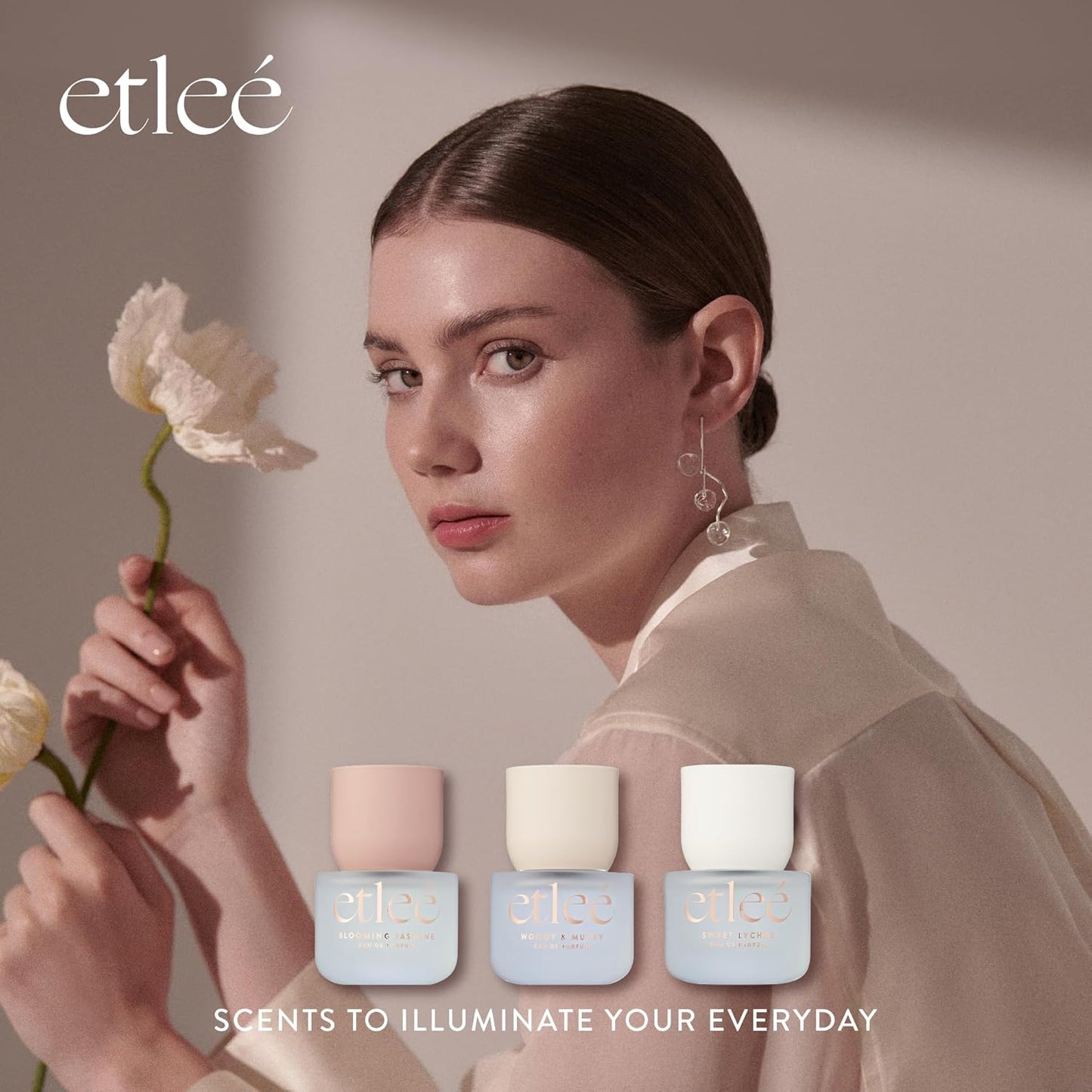 Flower & Sugar Eau de Parfum 1.01oz, Long Lasting Perfume Inspired by CH GG Blush+SDJ 68, Floral Woody Musk Notes With Amber, Balsam, Lemon, Jasmine & Apple, Luxury Fragrance for Women & Men