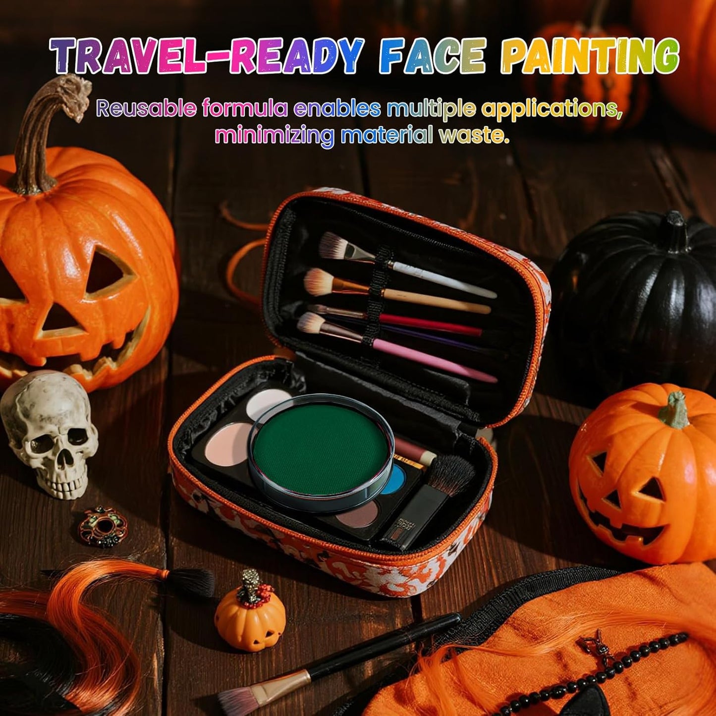 Green Face Paint, Water Based Facepaint, Non Toxic Green Body Paint, High Pigment Face Painting for Halloween, Easter, Themed Parties, Cosplay 1.06 Oz.