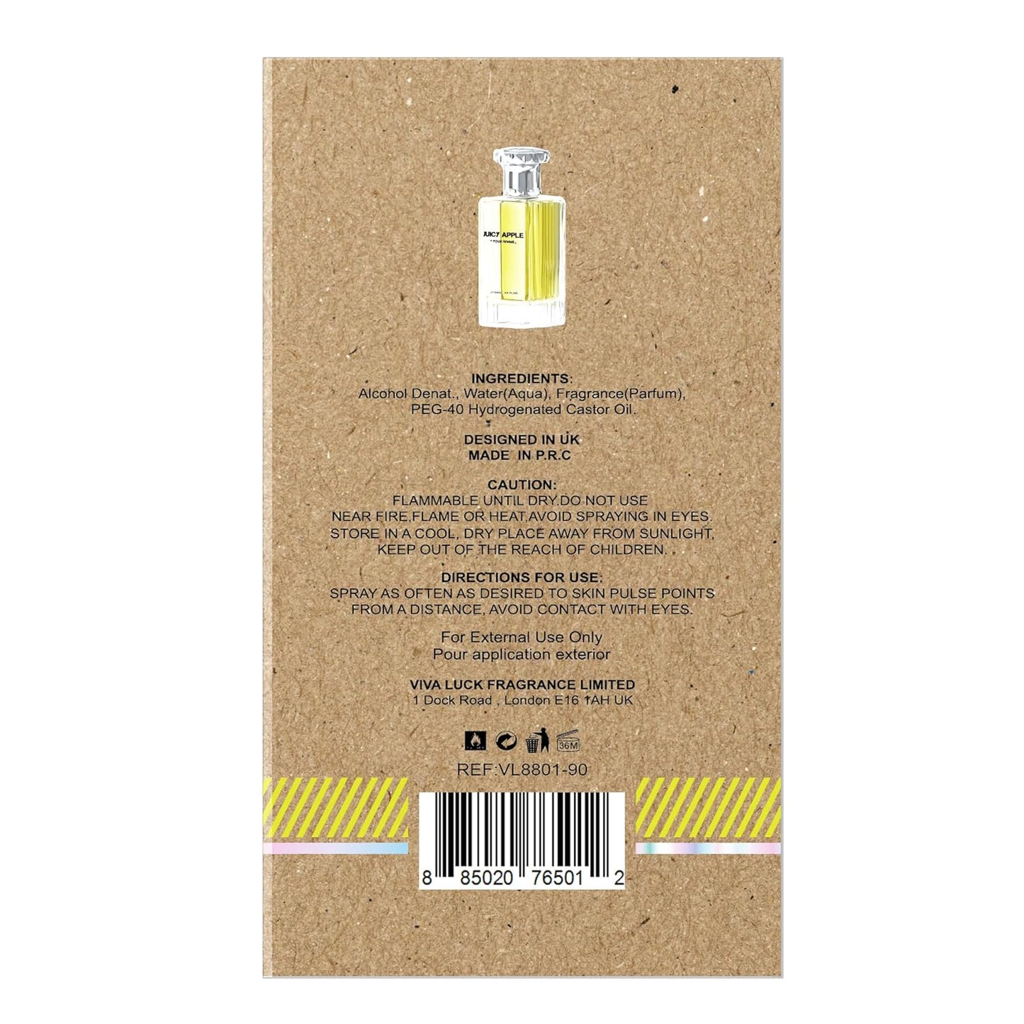 Hybrid & Company Women Juice Apple Pour Femme Eau De Parfum Vaporisateur Natural Spray 3.4 Fl Oz