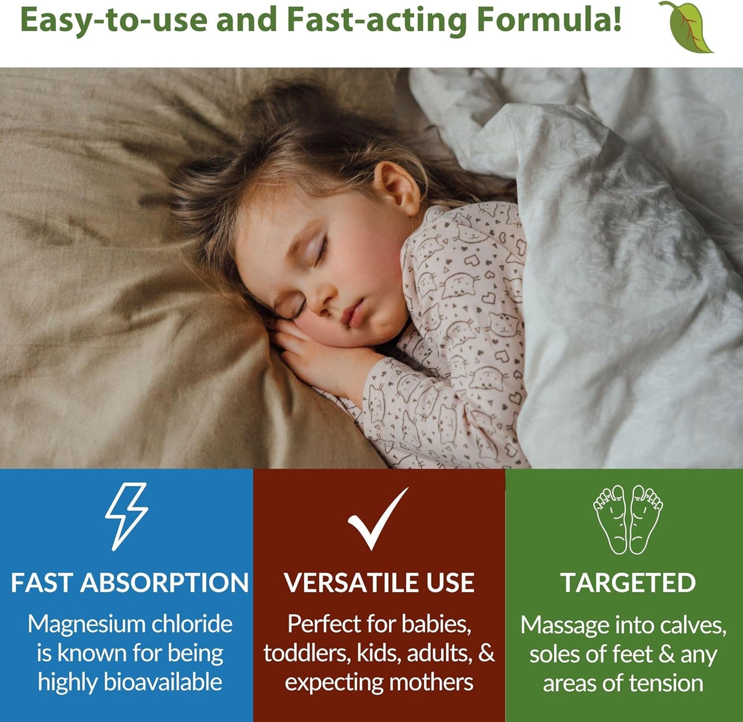 Taspen's Organics Magnesium Unscented Sleep Cream | Natural Nighttime Topical Magnesium for Babies, Toddlers, Kids & Pregnancy | Promotes Relaxation, Deep Sleep & Soothes Muscles (1.7 oz)