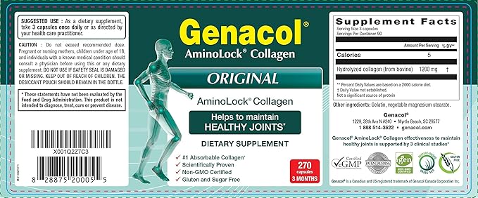 Genacol Collagen Peptides for Joint Support 270 Capsules