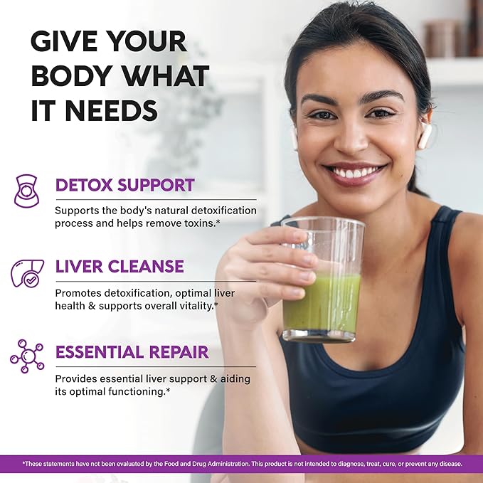 Liver Cleanse Detox & Repair 20 in 1 w/ 80% Silymarin 60 Capsules