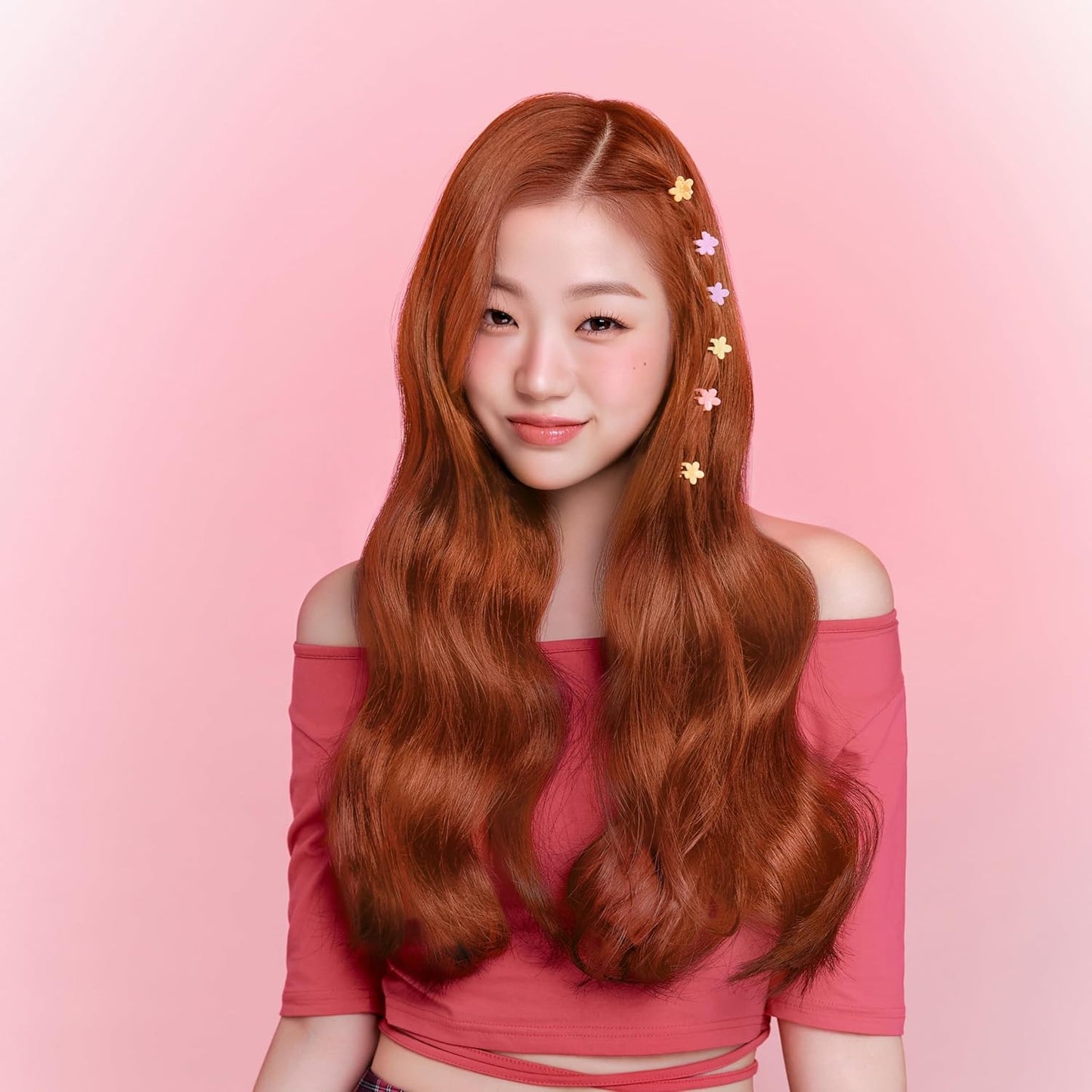 eZn Pudding Hair Dye, Ammonia-Free, Semi-Permanent DIY Korean Hair Dye Color with Keratin, Odorless Gentle for Sensitive Skin No Skin Irritation (Coral Orange)