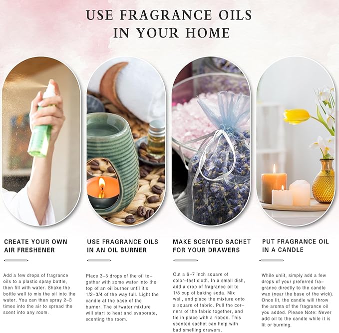3.38FL.OZ Freesia Fragrance Oils for Aromatherapy, Essential Oils for Diffusers for Home, Perfect for Diffuser, DIY Candle and Soap Making, DIY Scented Products - 100ml