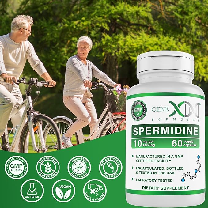 Genex Formulas 10mg Spermidine Supplement for Healthy Aging & Cell Renewal - Vegan, Non-GMO, Gluten-Free (3 Pack)