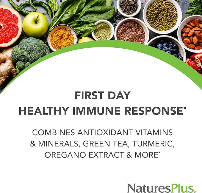 Natures Plus AgeLoss First Day Healthy Immune Response - 90 Tablets - Vegetarian, Gluten Free - 30 Servings