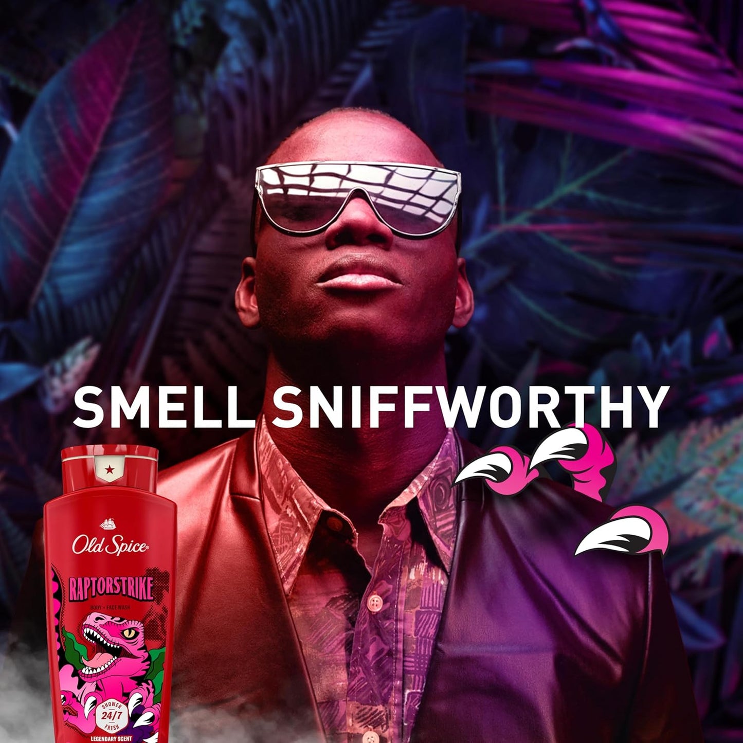 Old Spice Cleansing Body Wash for Men, 3X Defense, 24/7 Shower Fresh with Lasting Scent, 2-in-1 Body & Face Wash, Raptorstrike with Dark Berry Scent, 24 oz (Pack of 4)