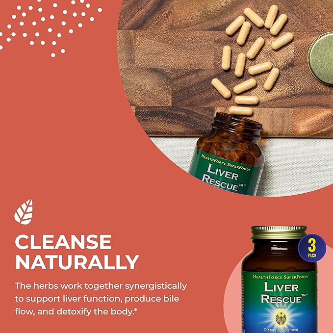 HEALTHFORCE SUPERFOODS Liver Rescue 120 Capsules 3)